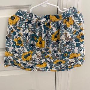 Janie and Jack Corduroy super soft skirt fun floral design  5T